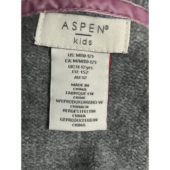 Aspen Kids Sweater Open Cardigan Long Bell Sleeves Pockets Gray Girls Size 10 12 - Picture 5 of 5